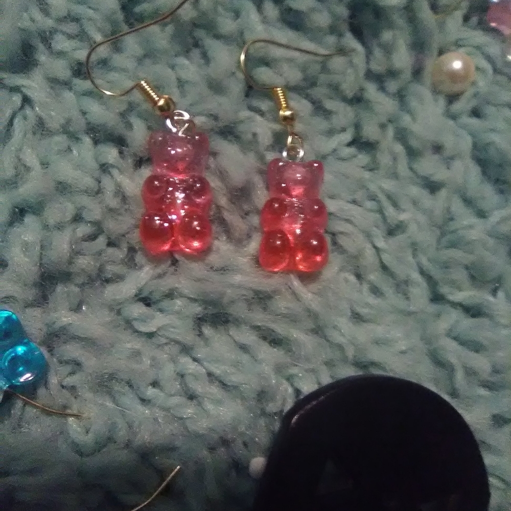 7 pairs multicolor handmade gummy bear earring's
